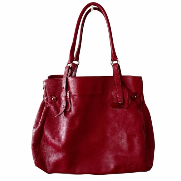 Furla Top Handle Red Leather Shoulder Bag - Picture 1 of 16